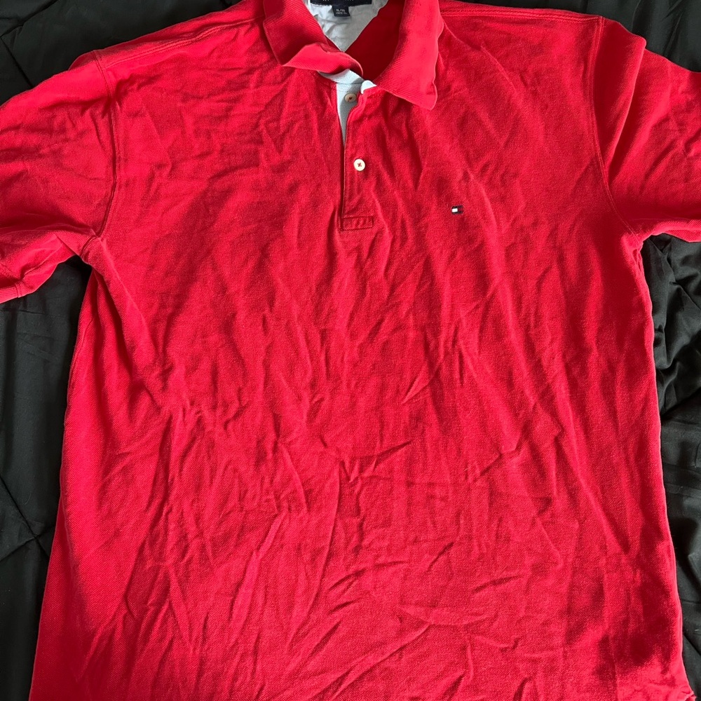 Tommy Hilfiger Vibrant Red Polo Shirt XL